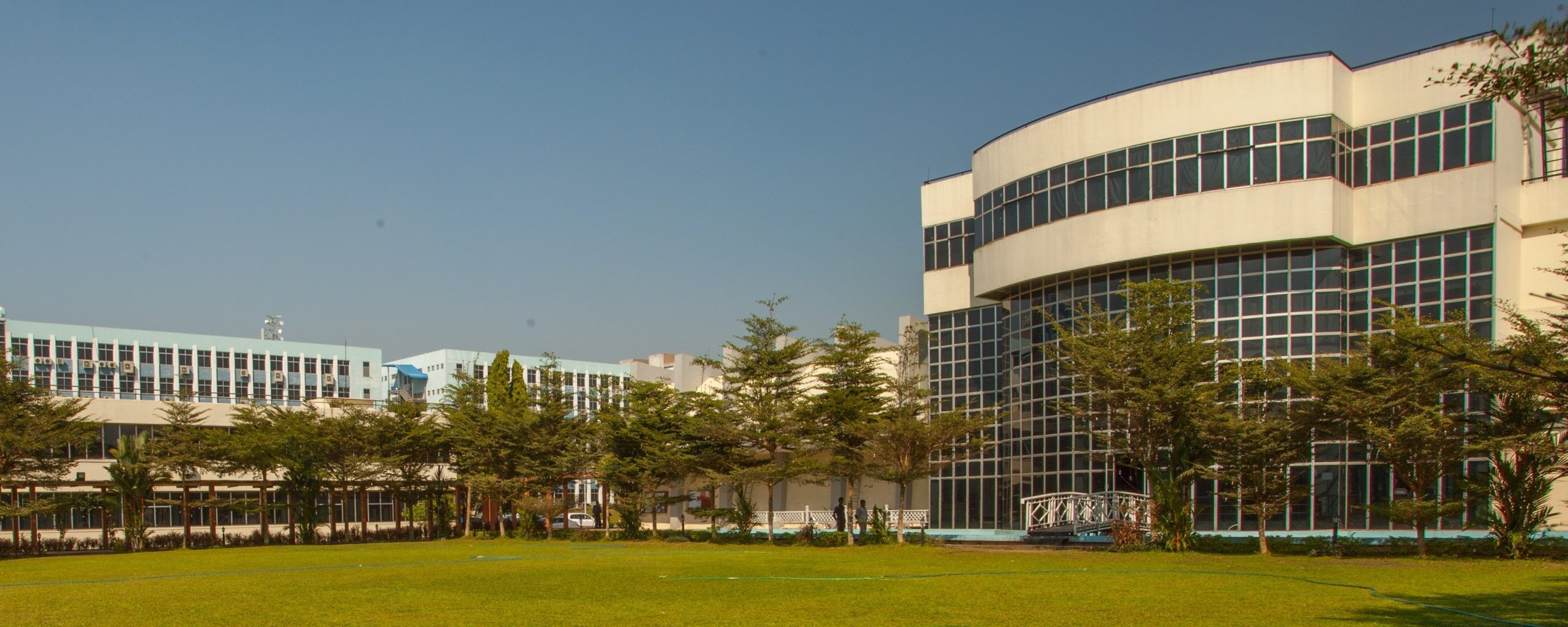 Technology park buildings at the Myanmar ICT Park campus in Yangon